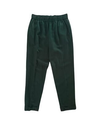 Madewell Dark Green Pull On Tapered Cuffed Pants XXS